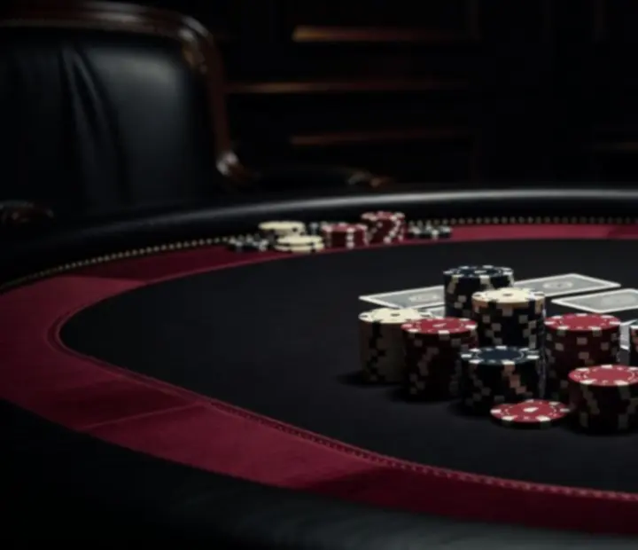 Dealer preparing chips and assigning a place at the poker table